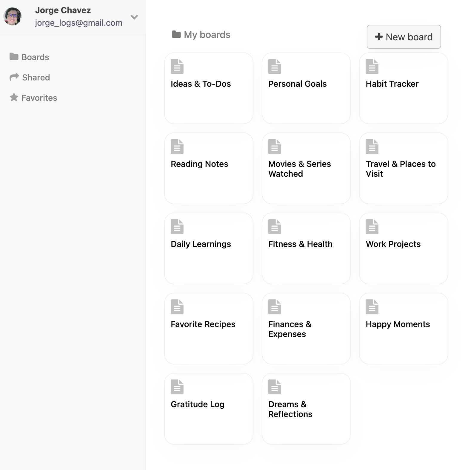 Changologs application screenshot